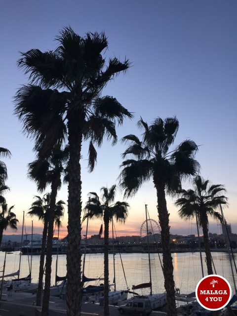 muelle uno zonsondergang