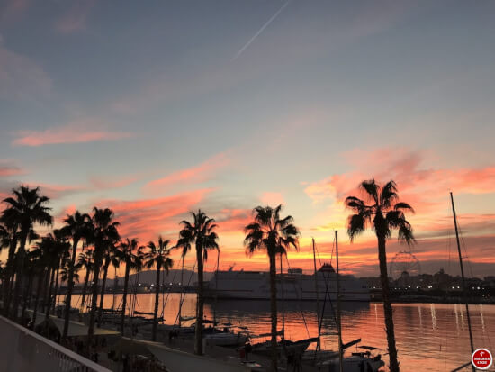 1 dag in Malaga - sunset muelle uno