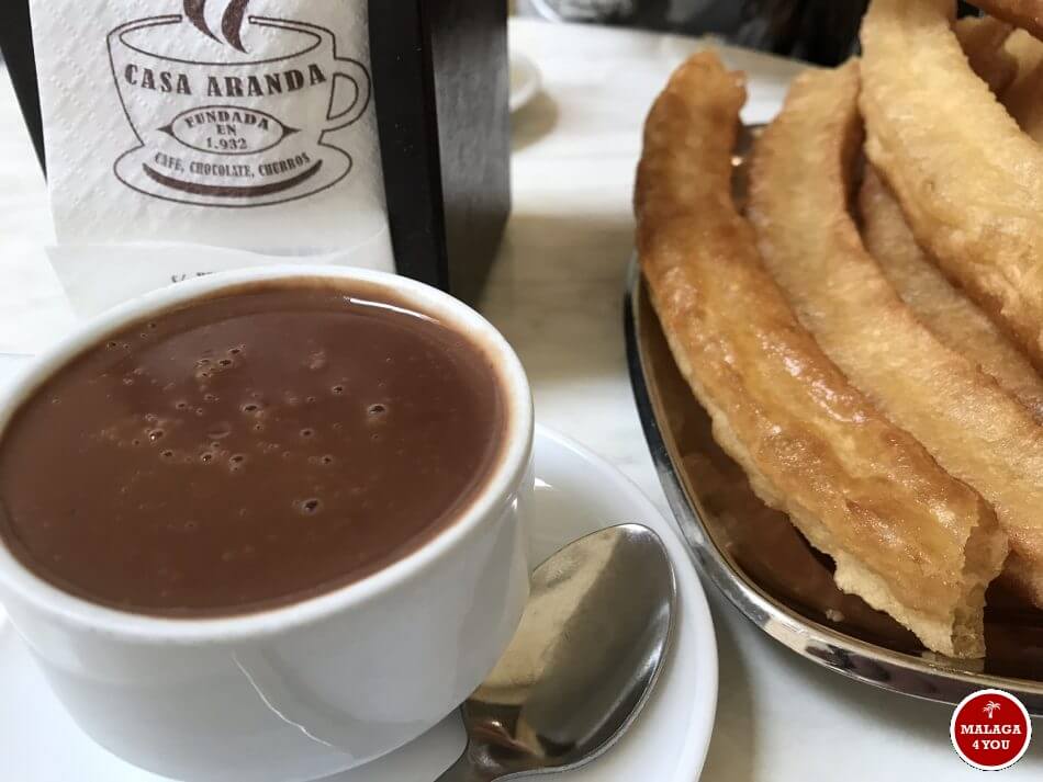 Churros casa aranda met chocolade