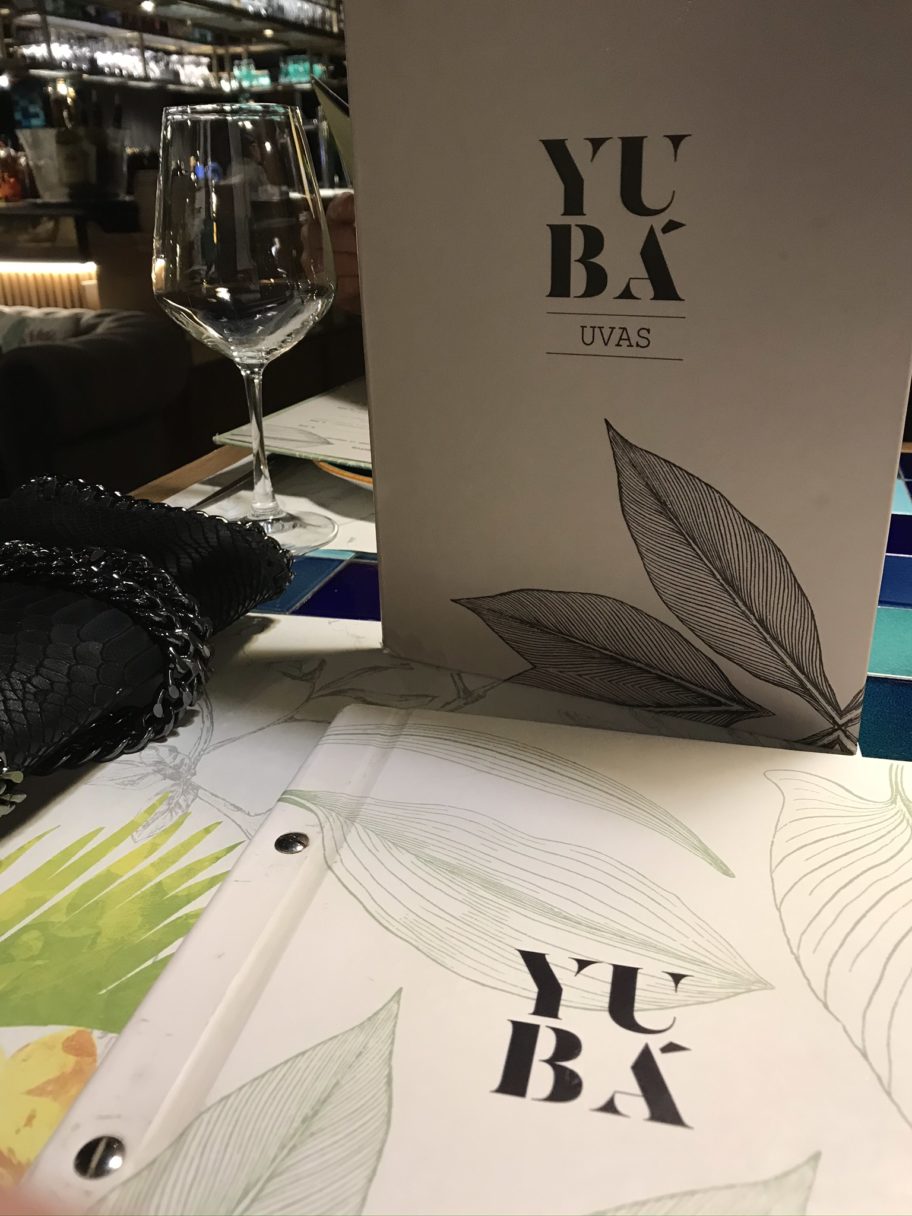 restaurant Yubá menu