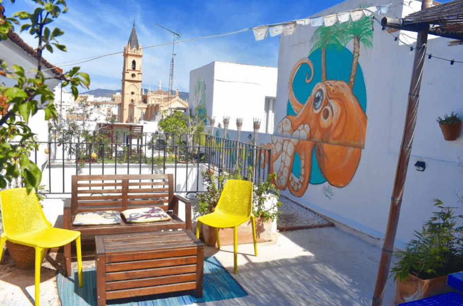 goedkope hostels Malaga Casa Al Sur Terraza